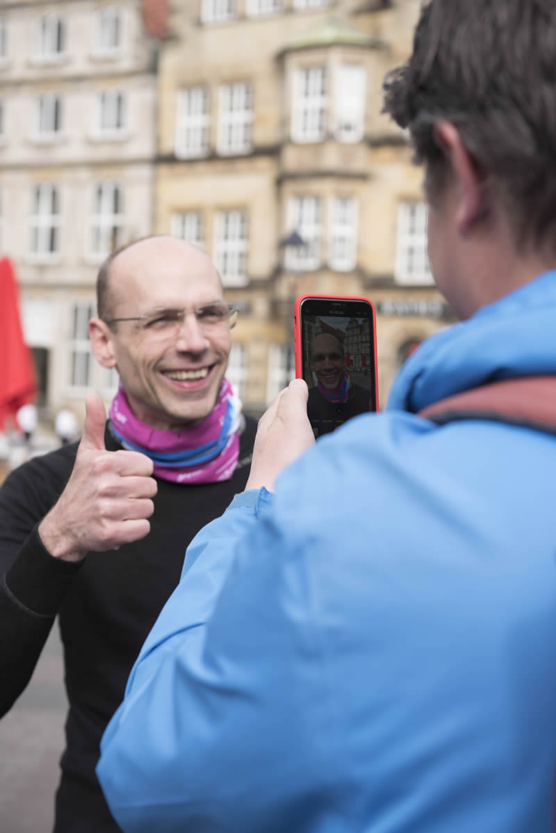 noch schnell ein Foto bevor es los geht